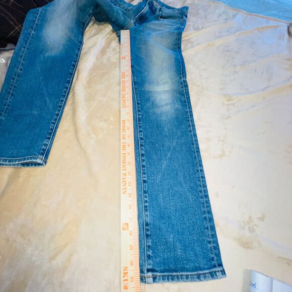 Uniqlo Jeans Mens 29x32 Fits 30x31 Redline Selvedge Whiskering Faded  Blue Denim - Picture 10 of 16